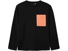 Name It black kontrastlomme bluse